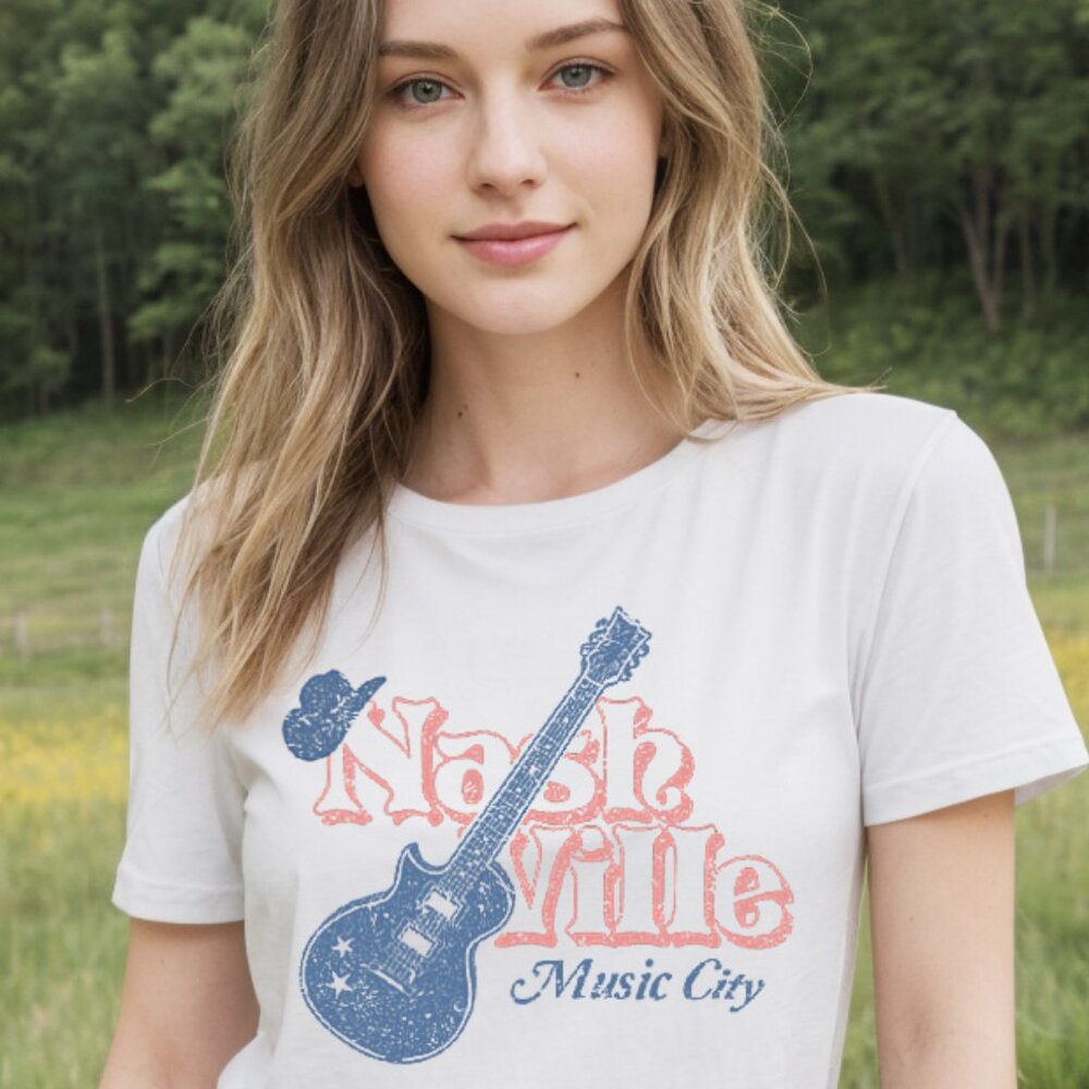 Nashville Music City Graphic Tee, Country Music T Shirt, Nashville Shirt